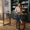 Martha Stewart 23.5 in. D X 47.25 in. W X Glass, Steel, Clear Top/Oil Rubbed Bronze Frame XU-DK-1-BK-MS - alternate 3